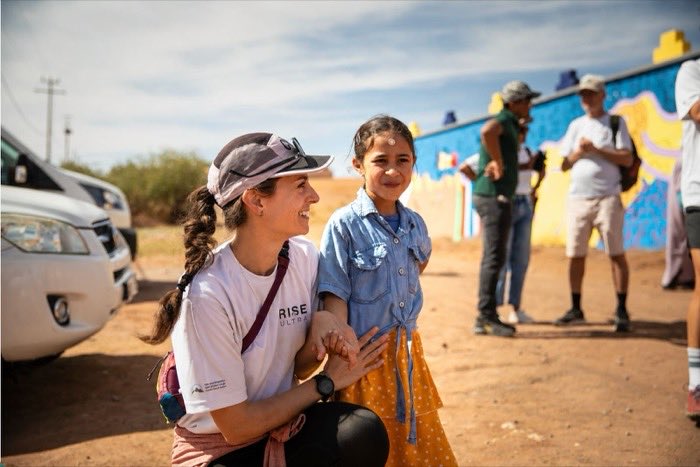 Rise Ultra runners meeting the community in a High Atlas village